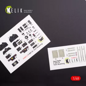   Kelik - F-82 (F,G) Twin Mustang interior 3D decals for Modelsvit kit