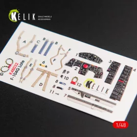   Kelik - F-104G Starfighter late type interior 3D decals for Hasegawa kit