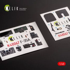 Kelik - F-35A interior 3D decals for Tamiya kit