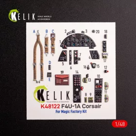   Kelik - F4U-1A Corsair - interior 3D decals for Magic Factory kit