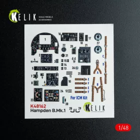 Kelik - Hampden B.Mk.1 - interior 3D decals for ICM kit