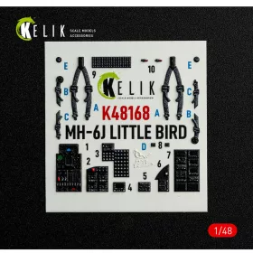 Kelik - MH-6J Little Bird - interior 3D decals for ICM kit