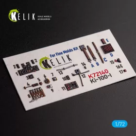 Kelik - Ki-100-I - interior 3D decals for FineMolds kit