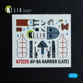   Kelik - AV-8A Harrier (late) - interior 3D decals for Italeri kit