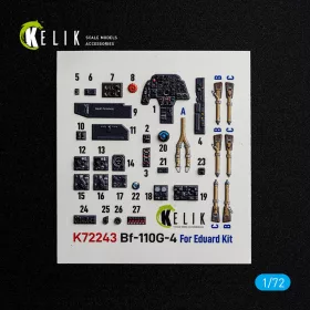 Kelik - Bf-110G-4- interior 3D decals for Eduard