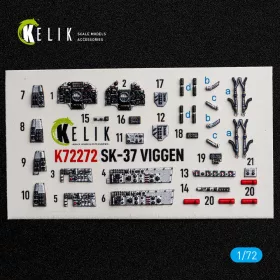 Kelik - SK-37 Viggen - interior 3D decals for Special Hobby