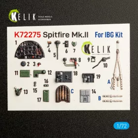 Kelik - Spitfire Mk.II - interior 3D decals for IBG