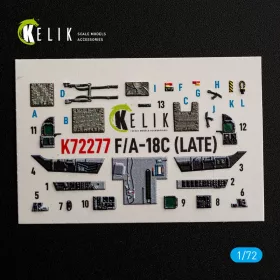   Kelik - F/A-18C (LATE) -  interior 3D decals for Academy 12411