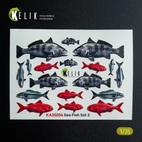 Kelik - Sea Fish set Type 2 - 3D Decal for dioramas