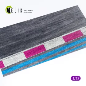   Kelik - Asphalt road Moto race track type 3 Base - Acrylic 3 mm (180 x 357 mm)