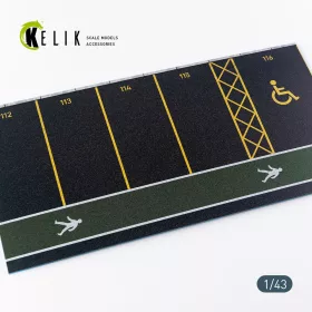   Kelik - Supermarket Parking type 1 Base - Acrylic 3 mm (180 x 357 mm) (210 g) (1/43)