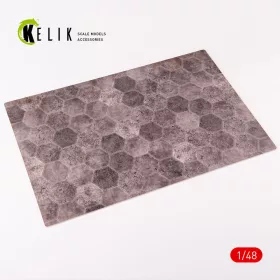   Kelik - Soviet hexagonal plates 1930-1960 (Runways up to 1000 m, Taxiways, parkings - 1) - Acrylic 3 mm (410 x 270 mm) (410 g)