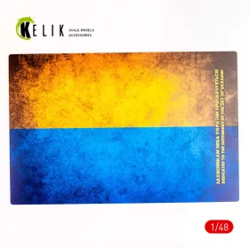   Kelik - Ukraine Flag - Base - Acrylic 3 mm (410 x 270 mm) (410 g) (1/72 - 1/32)