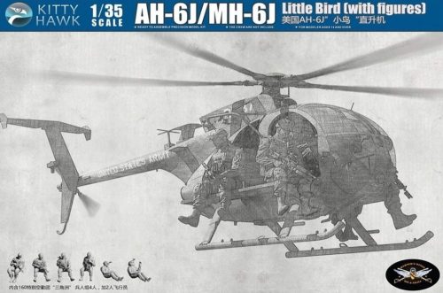 Kitty Hawk - AH-6J Little Bird with 6 resin figures 1:35