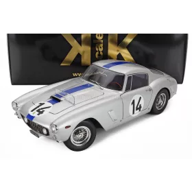   KK-Scale - FERRARI 250GT SWB 3.0L V12 COUPE TEAM NOBLET N 14 3rd 24h LE MANS 1961 PIERRE NOBLET - JEAN GUICHET SILVER BLUE