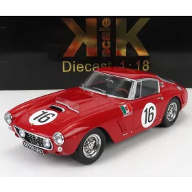   KK-Scale - FERRARI 250GT SWB 3.0L V12 COUPE TEAM SCUDERIA SERENISSIMA N 16 24h LE MANS 1961 MAURICE TRINTIGNANT - CARLO MARIA ABATE RED