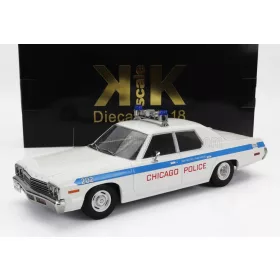KK-Scale - DODGE MONACO CHICAGO POLICE 1974 WHITE LIGHT BLUE