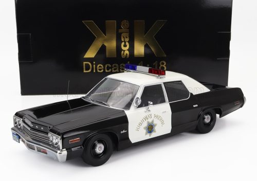 KK-Scale - DODGE MONACO CALIFORNIA HIGHWAY PATROL POLICE 1974 BLACK WHITE
