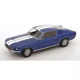   KK-Scale - FORD USA MUSTANG GT FASTBACK COUPE 1968 BLUE WHITE
