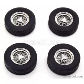   Kk-Scale - Accessories Set 4X Complete Wheels - Set 4X Cerchi A Raggi Black Chrome