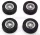 Kk-Scale - Accessories Set 4X Complete Wheels - Set 4X Cerchi A Raggi Black Chrome