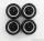 Kk-Scale - Accessories Porsche 911 4X Wheels And Tire Set 1976 Black