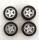 KK-Scale - ACCESSORIES SET 4X WHEELS AND RIMS FOR FERRARI F40 1987 BLACK CHROME
