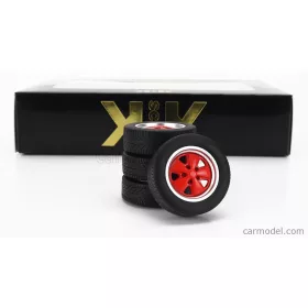   Kk-Scale - Accessories Set 4X Wheels And Rims For Porsche 911 Carrera Clubsport Red