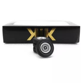   KK-Scale - ACCESSORIES SET 4X WHEELS AND RIMS FOR BMW 2002 ALPINA 1971 BLACK SILVER