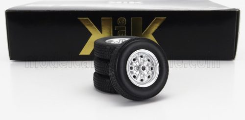 KK-Scale - ACCESSORIES SET 4X WHEELS AND RIMS FOR FORD TAUNUS GT COUPE 1971 BLACK SILVER