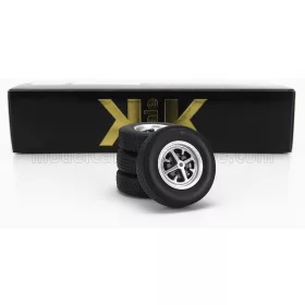   KK-Scale - ACCESSORIES SET 4X WHEELS AND RIMS FOR FORD TAUNUS GT COUPE 1971 BLACK SILVER