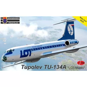   Kovozavody Prostejov - Tu-134A LOT/Malév (new tool 2025)KPM14411 Kovozávody repülő makett