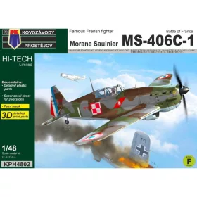   Kovozavody Prostejov - MS-406C-1 Battle of FranceKPH4802 Kovozávody repülő makett