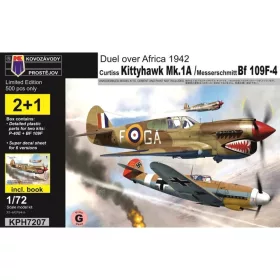   Kovozavody Prostejov - Kittyhawk+Bf 109F+bookKPH7207 Kovozávody repülő makett