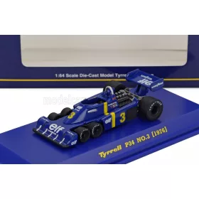   Kyosho - TYRRELL F1  P34 ELF 6-WHEELS N 3 SEASON 1976 JODY SCHECKTER BLUE YELLOW