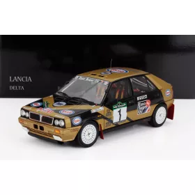   Kyosho - LANCIA DELTA HF INTEGRALE 4WD TEAM ESSO N 1 WINNER RALLY PIANCAVALLO 1987 FABRIZIO TABATON - LUCIANO TEDESCHINI BLACK GOLD