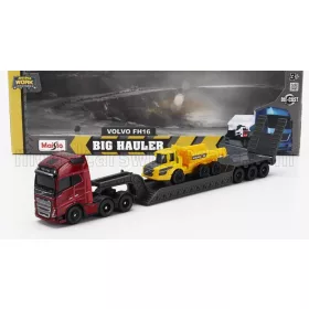   Maisto - VOLVO FH16 XL 750 TRUCK PIANALE TRASPORTO A25G TRUCK CASSONE RIBALTABILE RED BLACK YELLOW