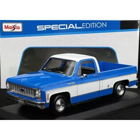   Maisto - CHEVROLET C-10 PICK-UP CHEYENNE SUPER 1974 BLUE WHITE