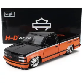   Maisto - CHEVROLET 454 SS PICK-UP HARLEY DAVIDSON 1993 ORANGE BLACK
