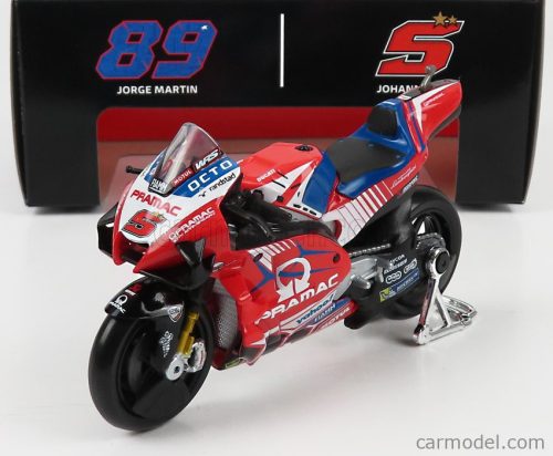 Maisto - Ducati Desmosedici Gp21 Pramac Racing Team N 5 Motogp 2021 Johann Zarco Red