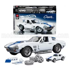   Mattel Hot Wheels - CHEVROLET SET 2X CORVETTE GRAND SPORT 1964 - 918 PEZZI - 918 PCS + CORVETTE GRAND SPORT SCALE WHITE BLUE