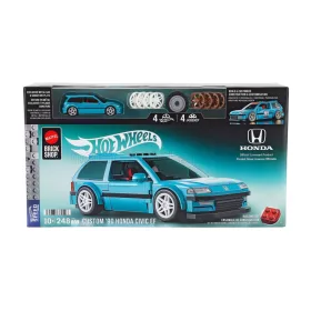   Mattel Hot Wheels - HONDA CIVIC EF CUSTOM 1990 - 248 PEZZI - 248 PCS + CIVIC SCALE BLUE GREEN