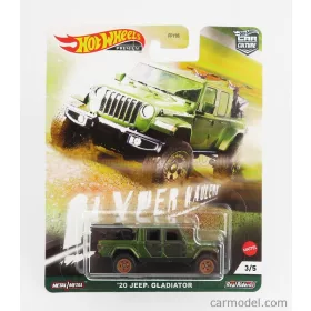   Mattel Hot Wheels - Jeep Gladiator Pick-Up Hyper Haulers With Motorcycle 2020 Green Met