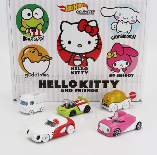 Mattel Hot Wheels - HELLO KITTY SET ASSORTMENT 5 PIECES CARS HELLO KITTY AND FRIENDS - KEROPPI - CINNAMOROLL - GUDETAMA - MY MELODY VARIOUS