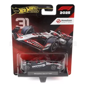   Mattel Hot Wheels - HAAS F1 VF-25 TEAM MONEYGRAM HAAS N 31 SEASON 2025 ESTEBAN OCON WHITE BLACK RED