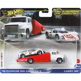   Mattel Hot Wheels - Porsche 906 Carrera 6 #82 Racing 1966 & Carry on Truck white/red