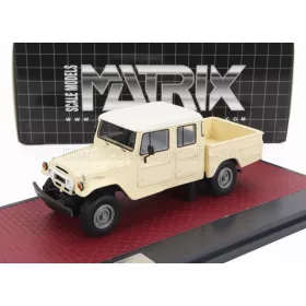   Matrix Scale Models - TOYOTA HJ45 LAND CRUISER CREW CAB PICK-UP 1979 CREAM WHITE