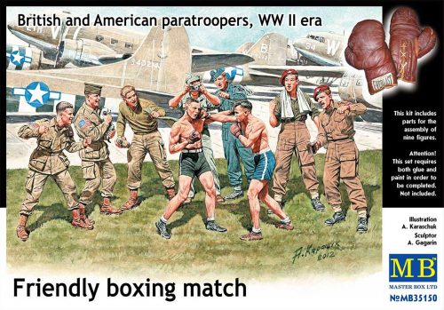Master Box - Friendly boxing match. British and American paratroopers, WW II era