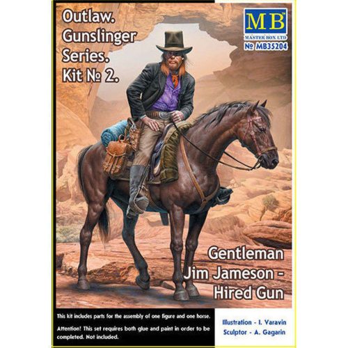 Master Box Ltd. - Outlow. Gunslinger series. Kit No.2. Gentleman Jim Jameson - Hired Gun