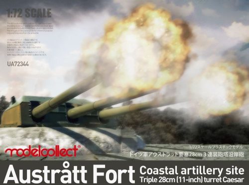 Modelcollect - Austratt fort coastal artillery site triple 28cm turret Caesar